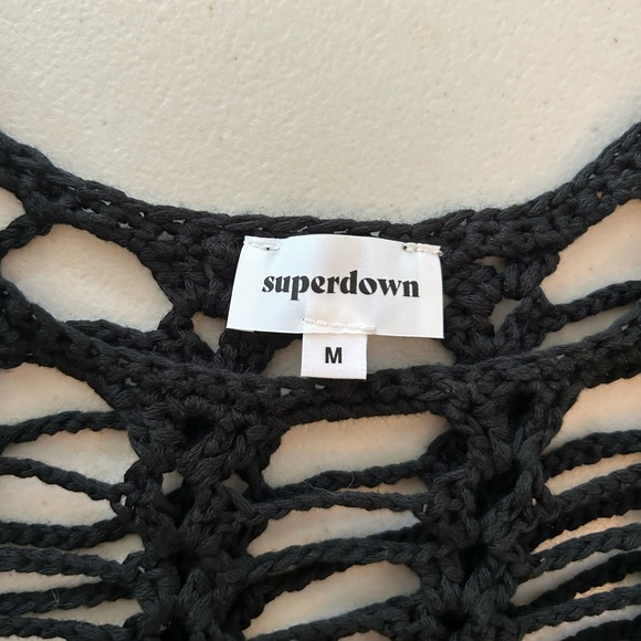 Superdown Black Crochet Mini Dress - Picture 4 of 4